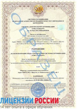 Образец разрешение Мариинск Сертификат ISO 50001